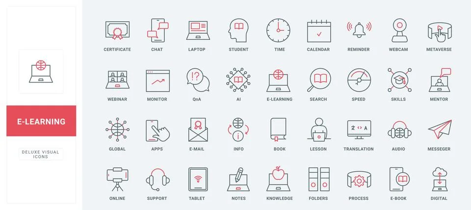 Online education, knowledge, training process, certificate of graduation line Illustrazione stock