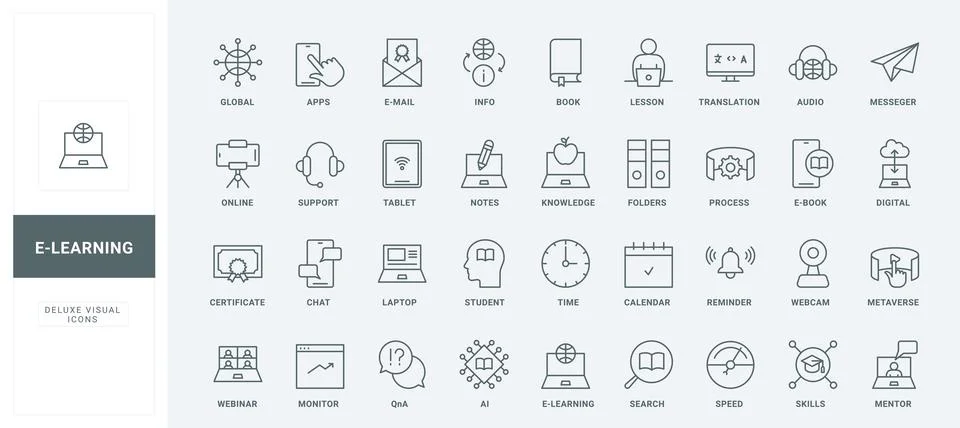 Online education, knowledge, training process, certificate of graduation line 스톡 일러스트