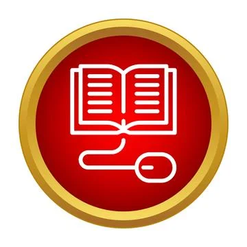 Online education learning e book digital library concept 스톡 일러스트