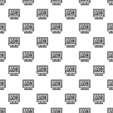 Online education learning language alphabet abc pattern background Stock Illustration