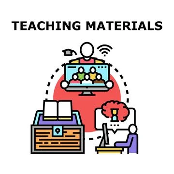 Online education learning materials and digital resources Stock Illustration