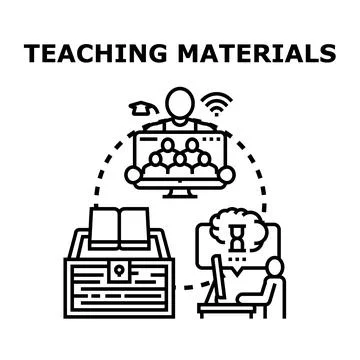 Online education learning materials and digital resources Stock Illustration