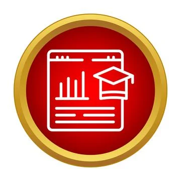 Online education learning platform analyzing academic data Stock Illustration