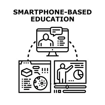 Online education learning platform global digital access Stockillustratie