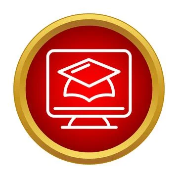 Online education learning platform offering virtual degree e course Stock Illustration
