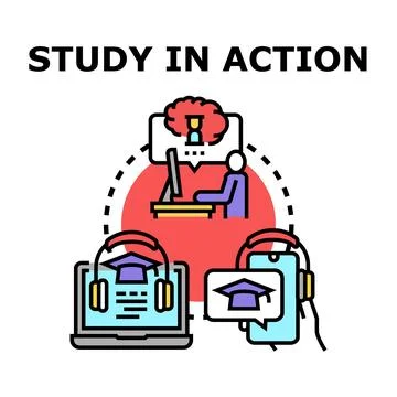 Online education learning process concept vector illustration 스톡 일러스트