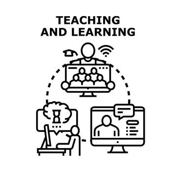 Online education learning process vector concept illustration イラスト素材