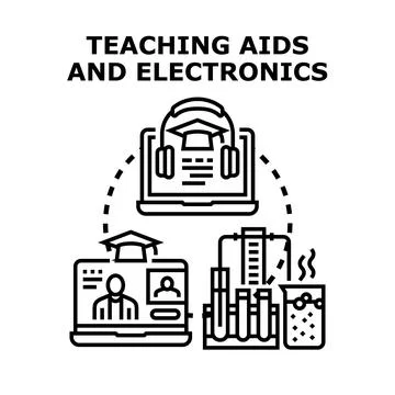 Online education learning science and e lectures 스톡 일러스트