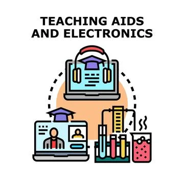 Online education learning science and e lectures Stock Illustration