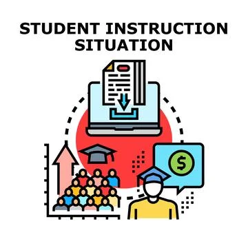 Online education learning student growth financial support Stock Illustration