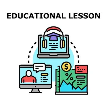 Online education learning system for digital knowledge Stock Illustration