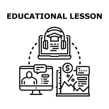 Online education learning system for digital knowledge Stock-Illustration