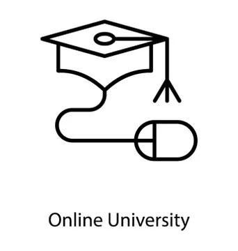 Online education line icon vector イラスト素材