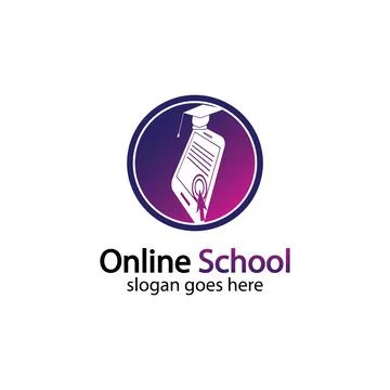 Online Education logo design template. Online course logo design. Online Lear Stock Illustration