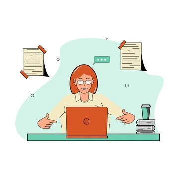 Online Education, menedgmente Stock Illustration