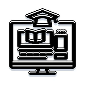 Online education platform concept with digital learning system 스톡 일러스트