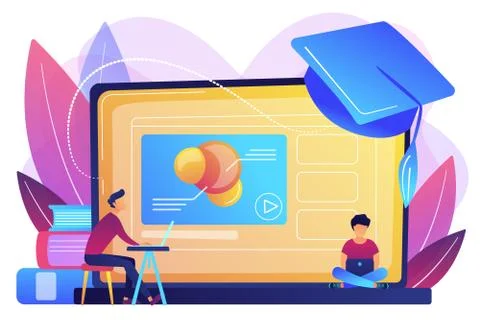 Online education platform concept vector illustration. Stock Illustration