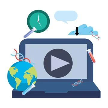 Online education school Stock Illustration