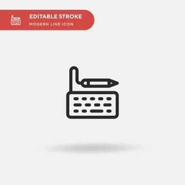 Online Education Simple vector icon. Illustration symbol design template for  Stock Illustration