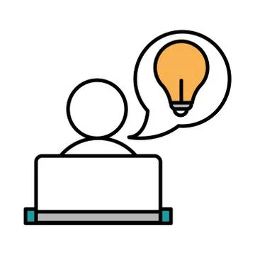 Online education, student using laptop creativity activity, website and mobile Stock Illustration