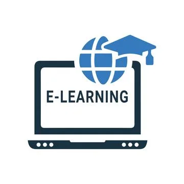 Online education, study icon. Editable vector logo. Stock Illustration