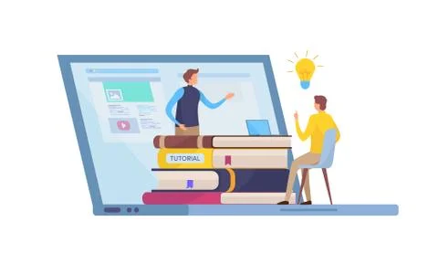 Online Education, Training course. Tutorials Stock-Illustration