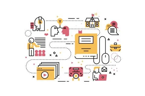 Online education training Stock-Illustration