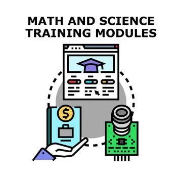 Online education training modules for career development Stock Illustration