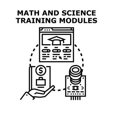 Online education training modules for career development Illustrazione stock