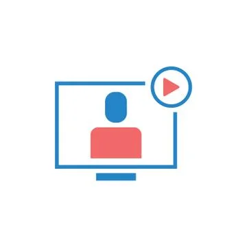 Online education vector icon logo design Stock Illustration