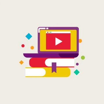 Online education vector illustration Stock Illustration