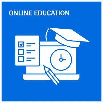 Online education vector illustration Stock Illustration