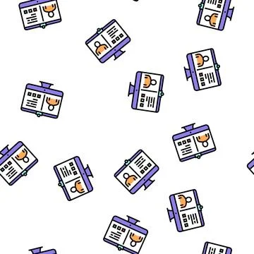 Online education vector seamless pattern Stock Illustration