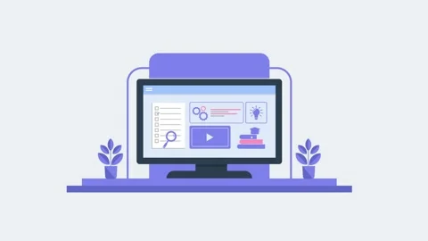 Online Education for website. Stock Footage 297250931