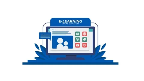 Online Education for website. Virtual Learning, Stock Footage 297249737