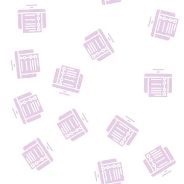 Online educational test glyph vector seamless pattern イラスト素材