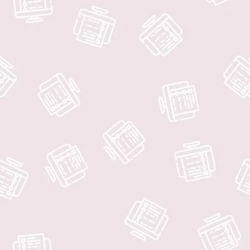 Online educational test line vector seamless pattern 库存插图