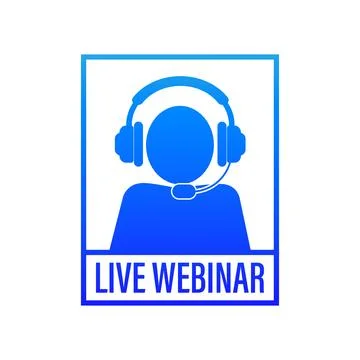 Online educational vector logo on a white background. Person with headphones Иллюстрация