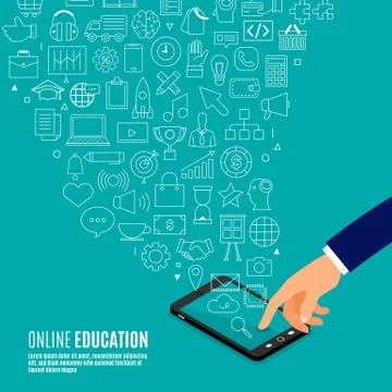 Online educations concept Stock Illustration