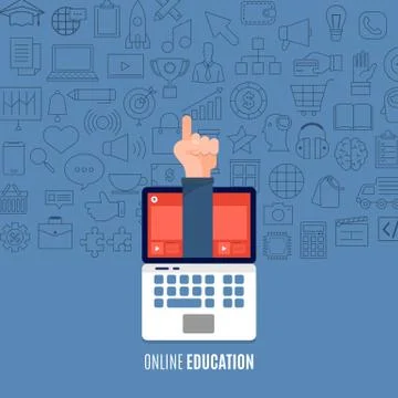Online educations concept Stock Illustration