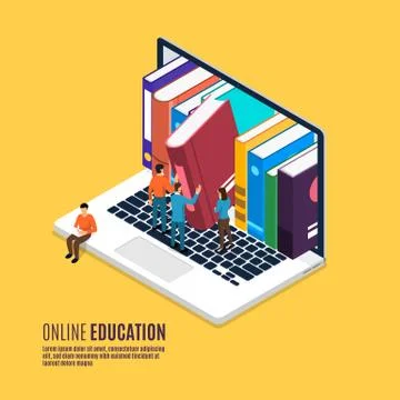 Online educations concept Stock Illustration
