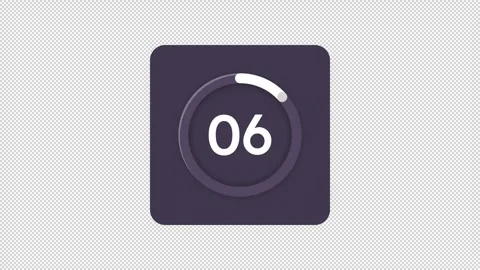 Online elearning test animated countdown on dark background Stock Footage 340286263
