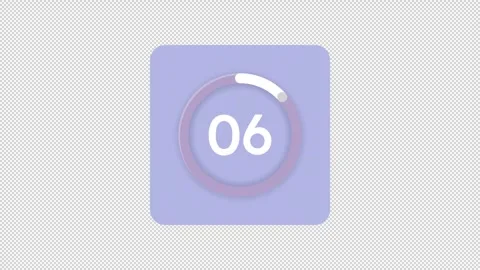Online elearning test circular countdown animation Stock Footage 340283685