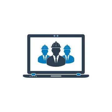 Online Engineering Servicing Help Icon Set. Flat style vector eps. Stock Illustration