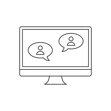 Online event webinar through internet. Webcast or web seminar Stock-Illustration