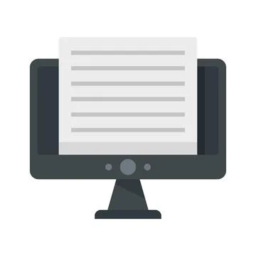 Online exam icon flat isolated vector イラスト素材