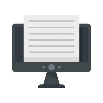 Online exam icon flat isolated イラスト素材