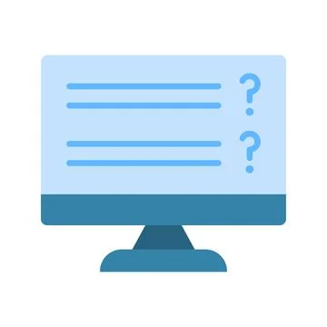 Online Exam icon vector image. Stock Illustration