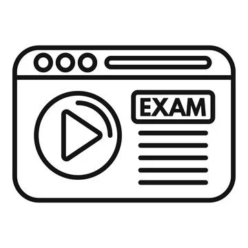 Online exam interface icon illustration 스톡 일러스트