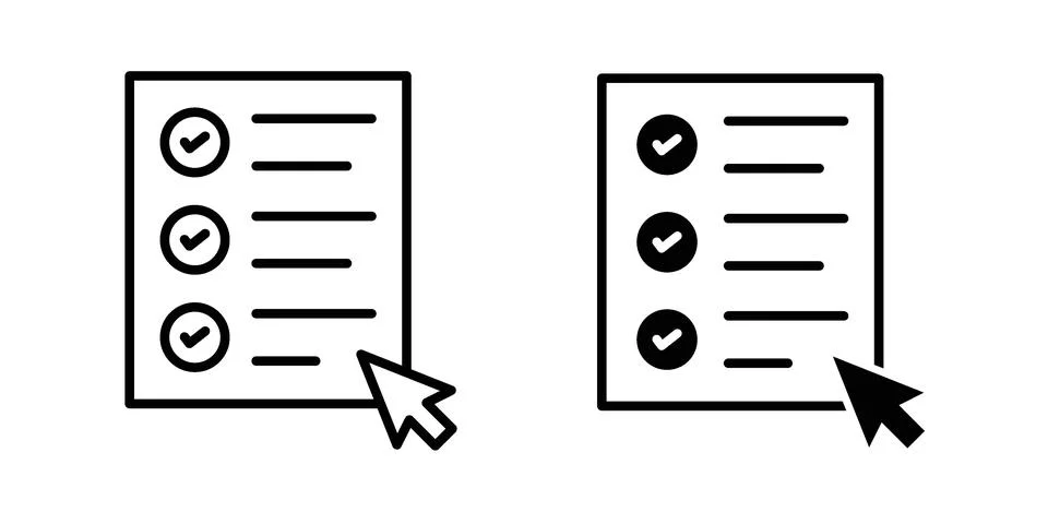 Online exam test icon for web projects イラスト素材
